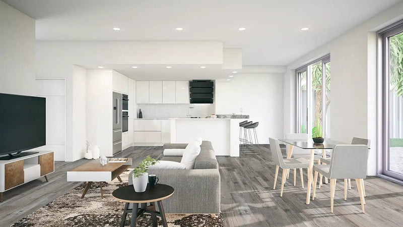 Xl Cyrus Mezcla Matte Wood Look Lvt Planks 9x60 in a finished room