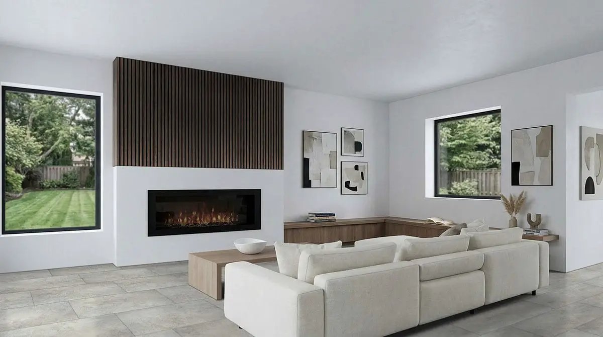 Xl Trecento Mountains Gray Stone Look Lvt Tiles 18x36 in a finished room