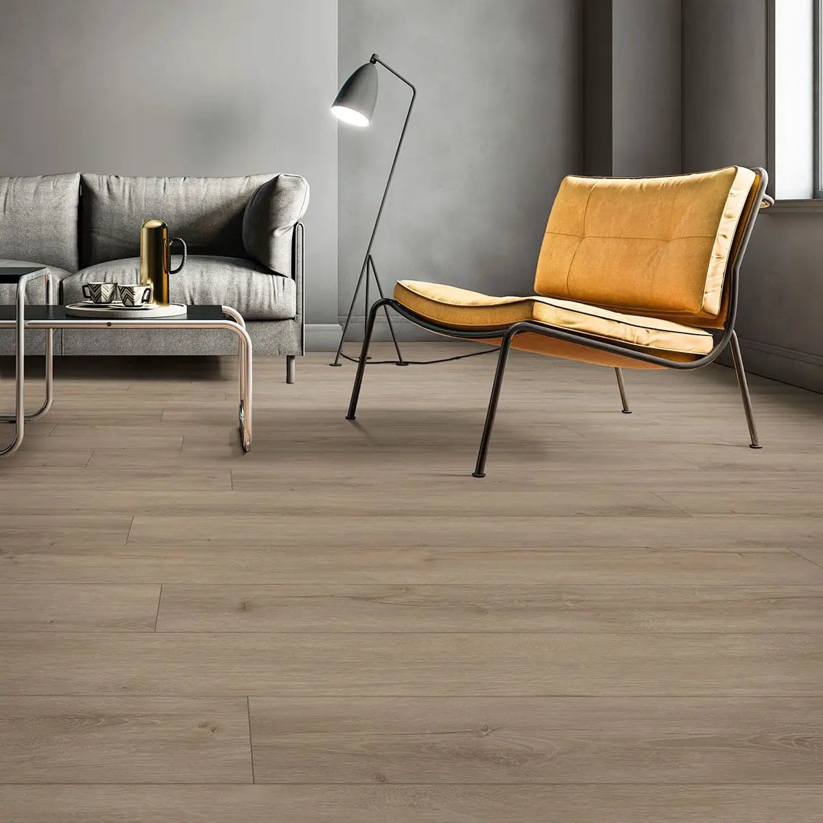 Xl Cyrus Sandino Matte Wood Look Lvt Planks 9x60 in a finished room