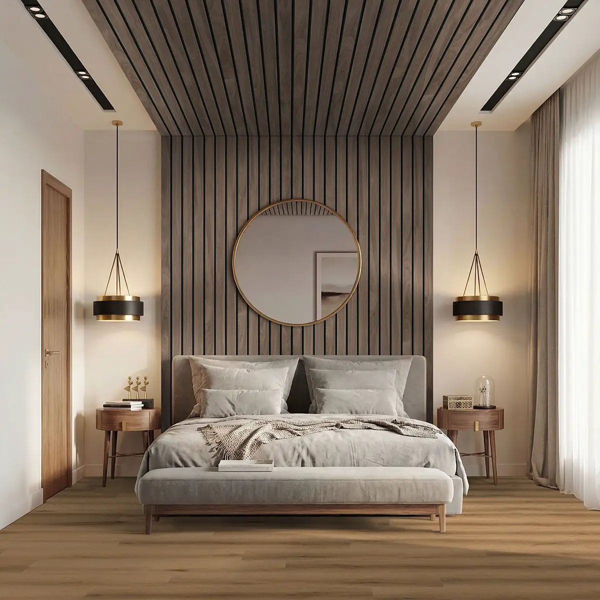 Xl Studio Swilcan Semi Gloss Wood Look Lvt Moldings 1.5x0.25 in a finished room