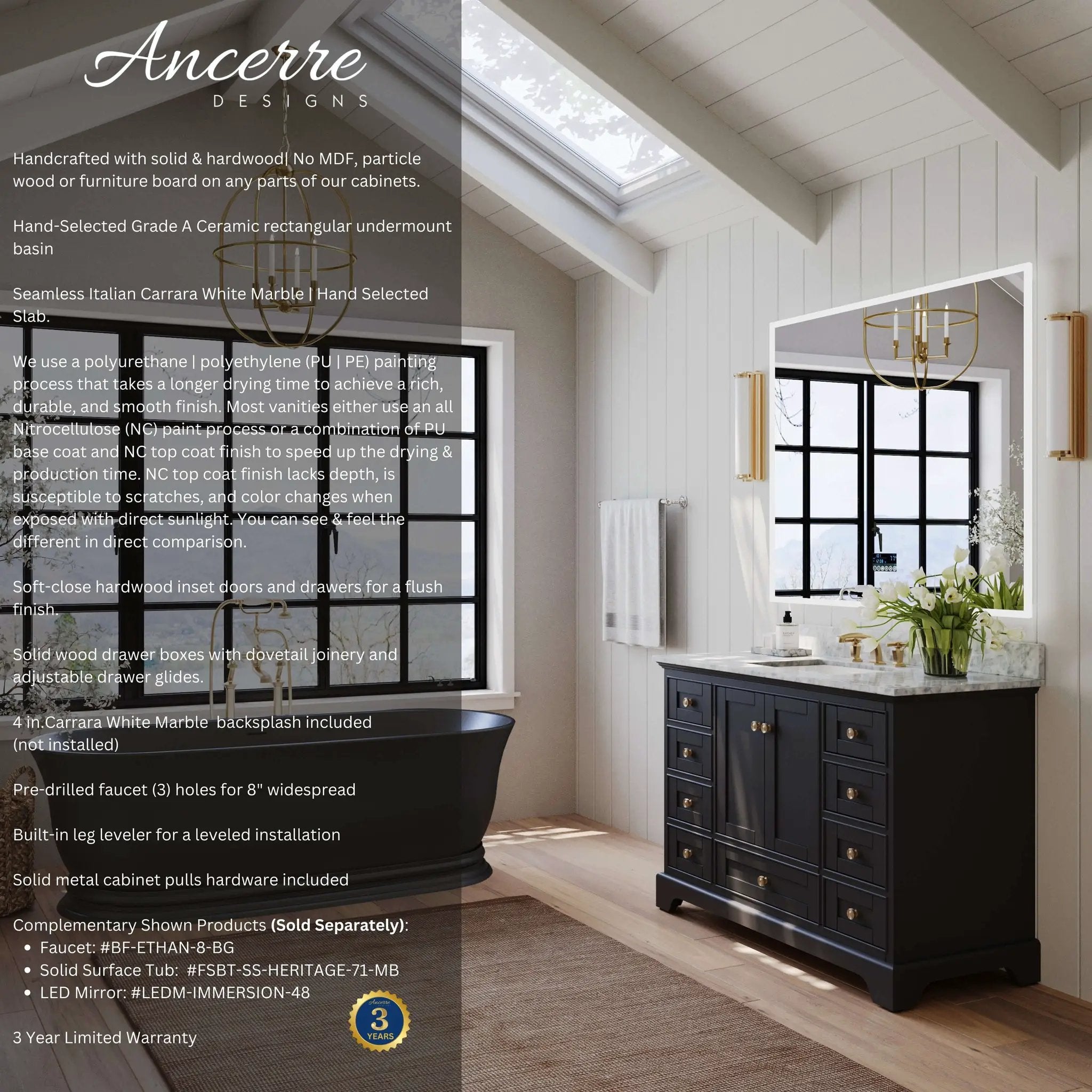 Audrey 48" Bath Vanity Set by Ancerre Designs