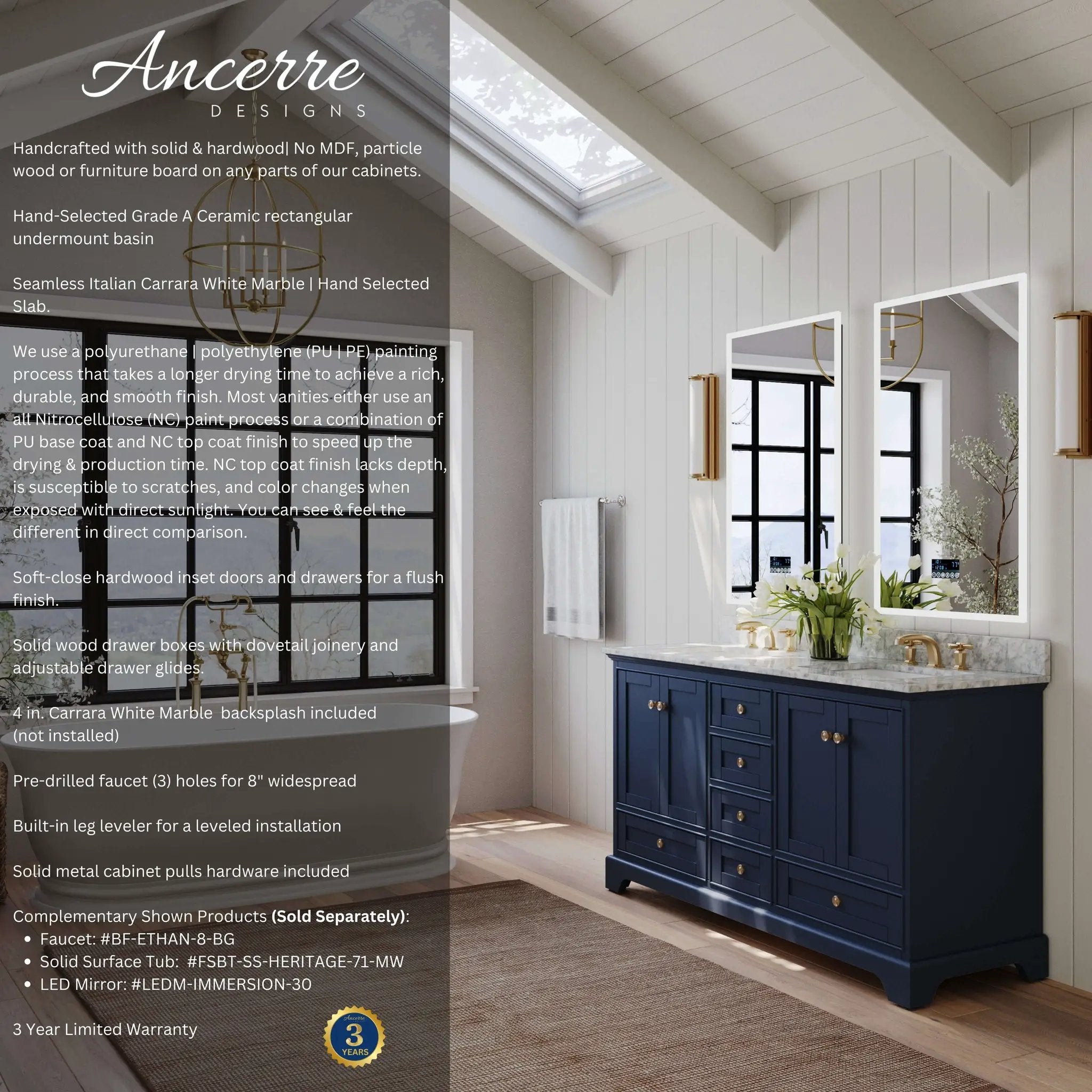 Audrey 48" Bath Vanity Set by Ancerre Designs