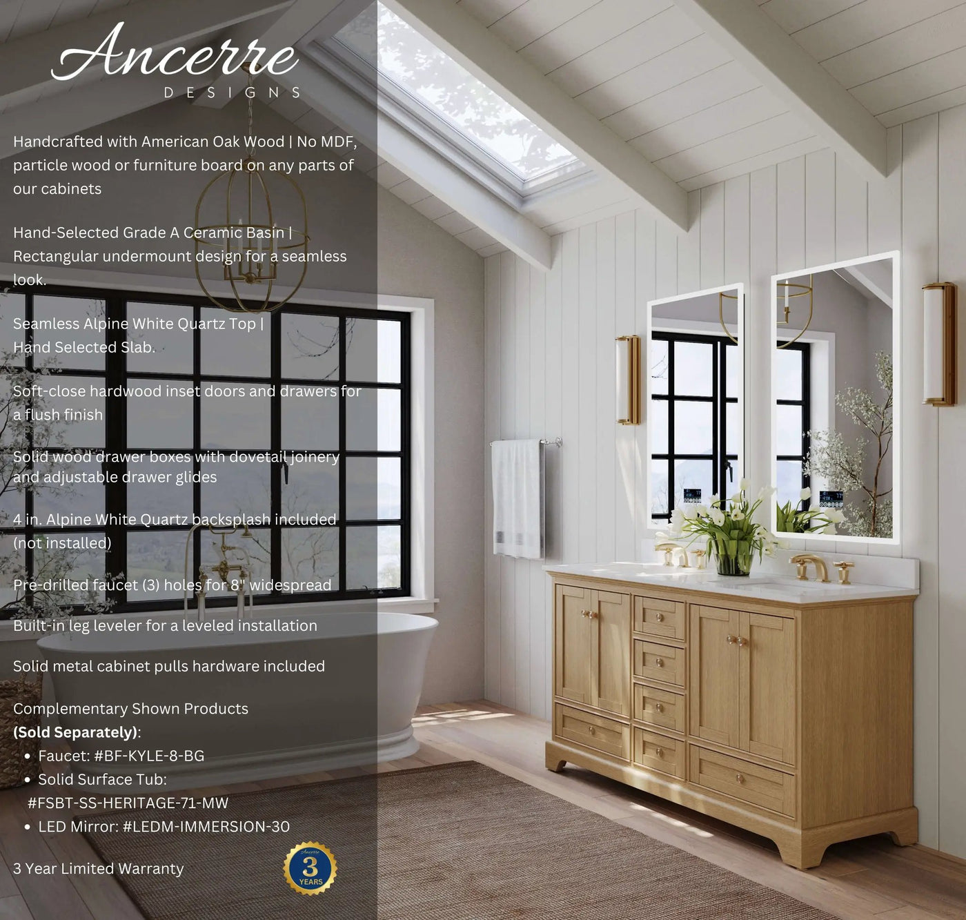Audrey 60" Bath Vanity Set by Ancerre Designs