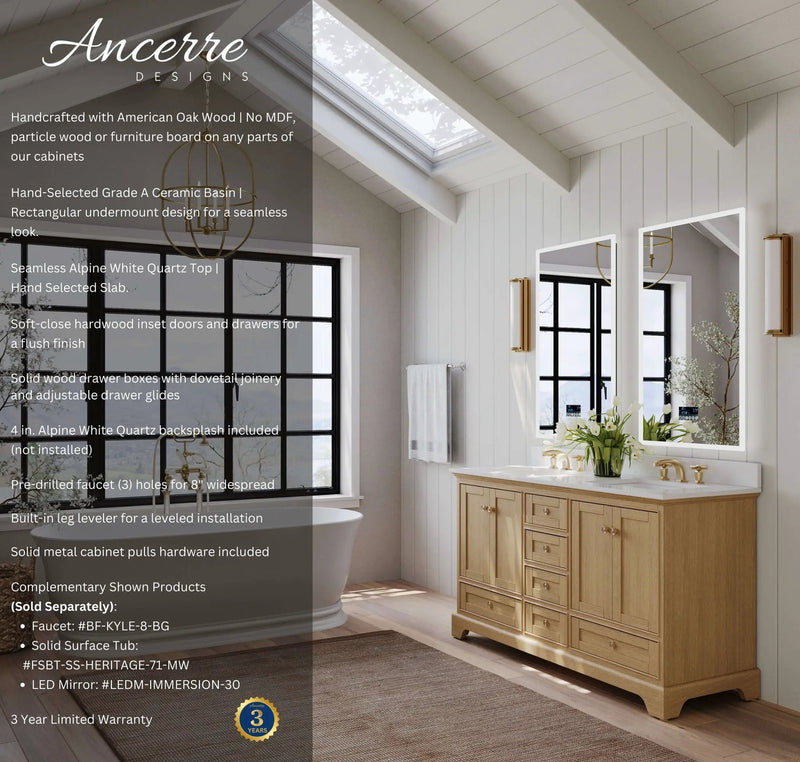 Audrey 60" Bath Vanity Set by Ancerre Designs