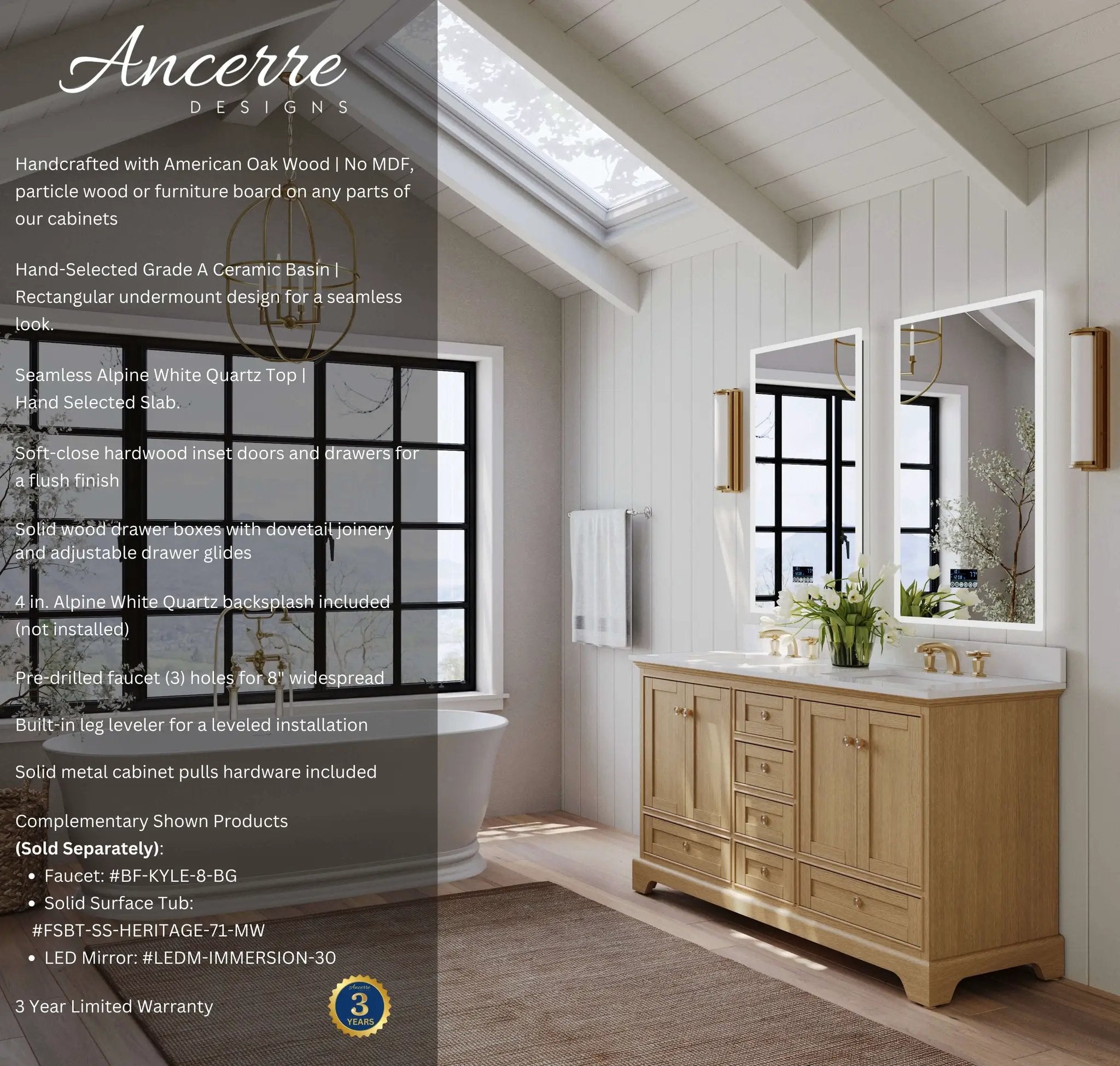 Audrey 48" Bath Vanity Set by Ancerre Designs