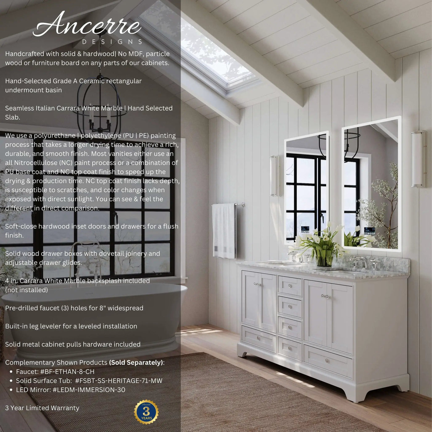 Audrey 60" Bath Vanity Set by Ancerre Designs