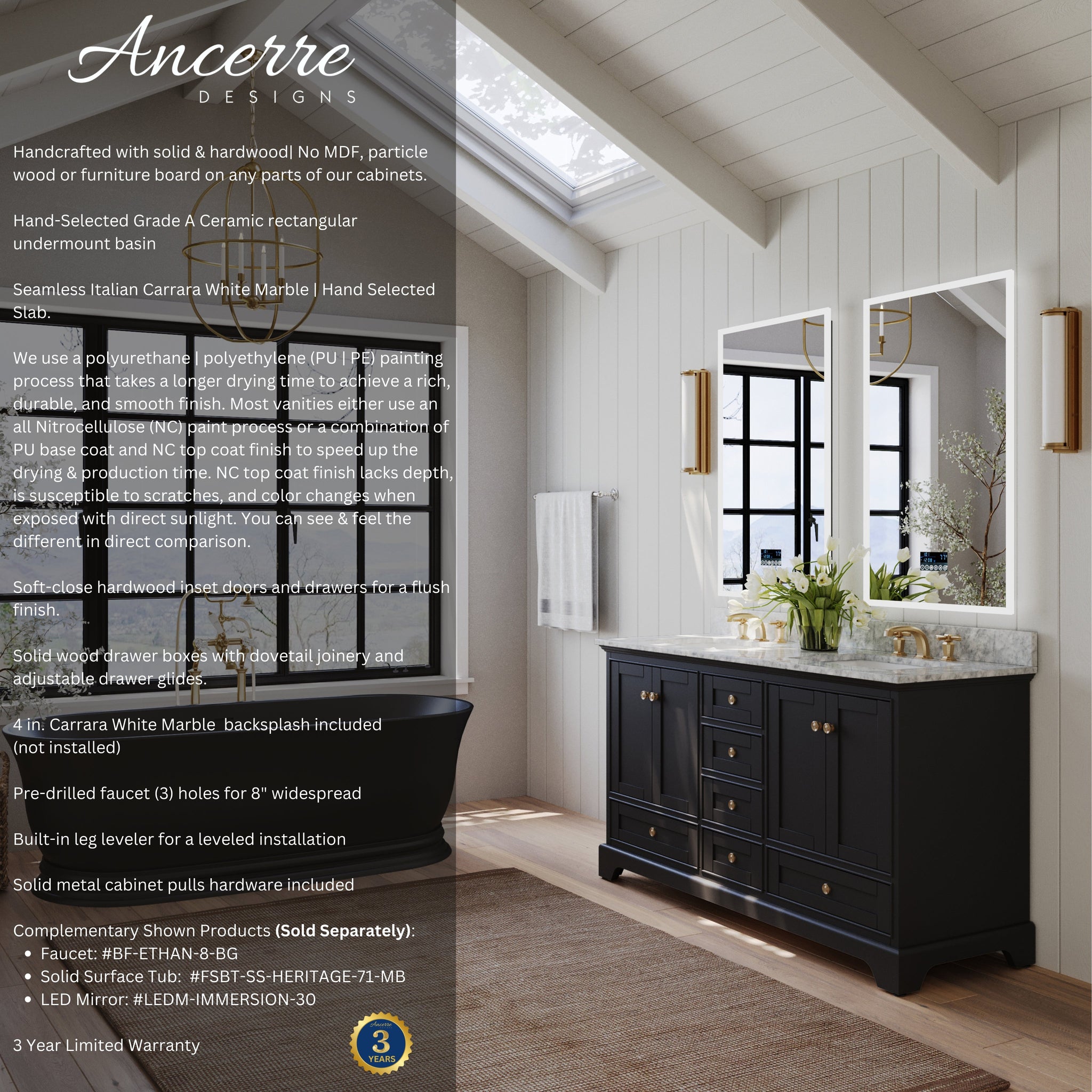 Audrey 66" Bath Vanity Set by Ancerre Designs
