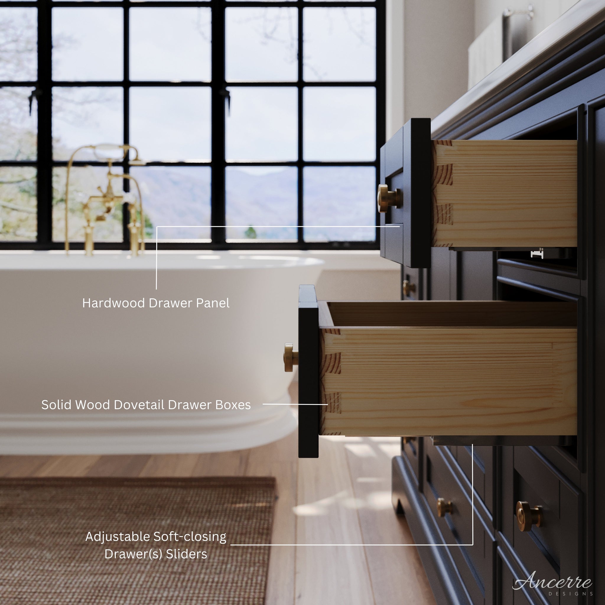 Audrey 66" Bath Vanity Set by Ancerre Designs