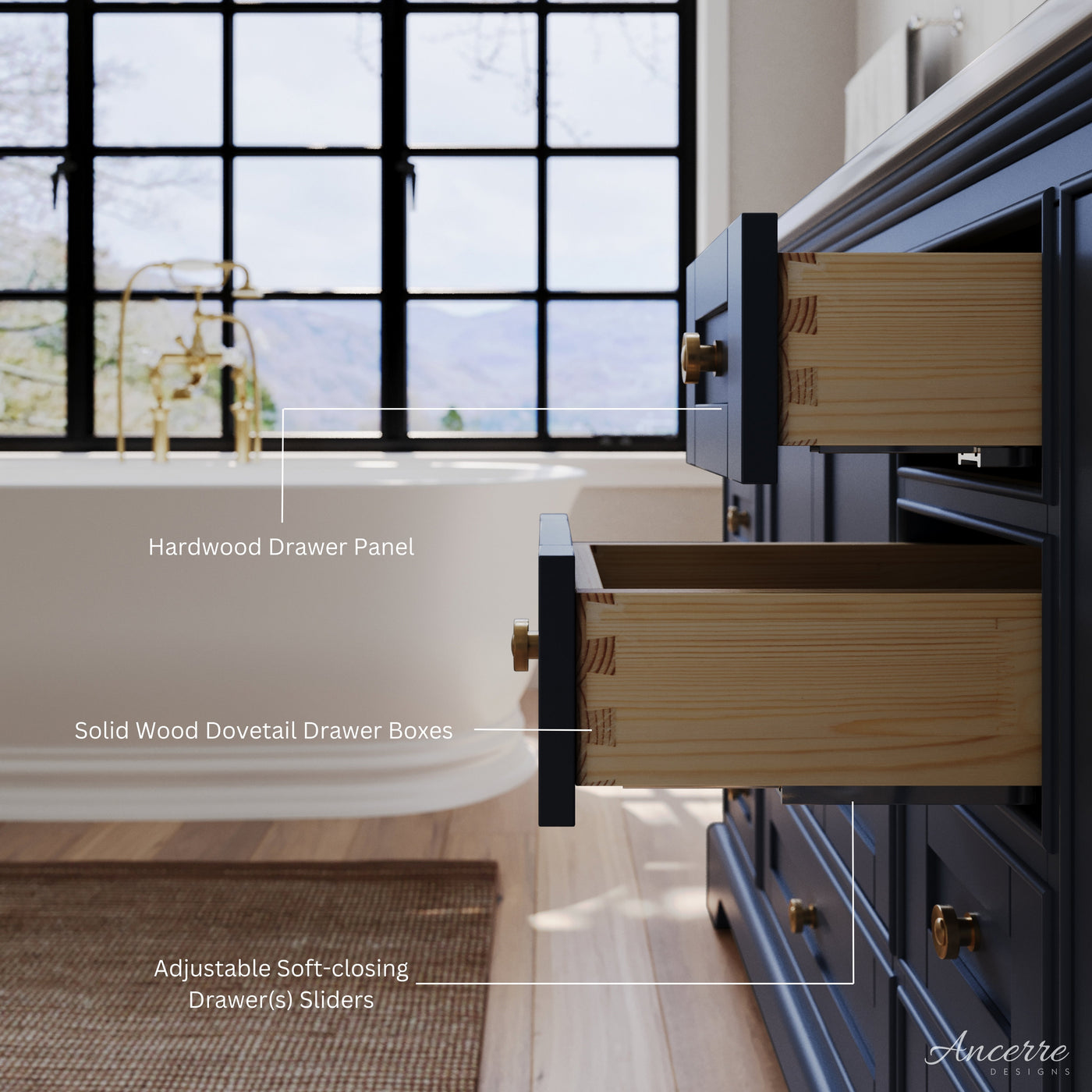 Audrey 66" Bath Vanity Set by Ancerre Designs