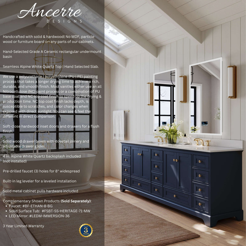 Audrey 84" Bath Vanity Set by Ancerre Designs