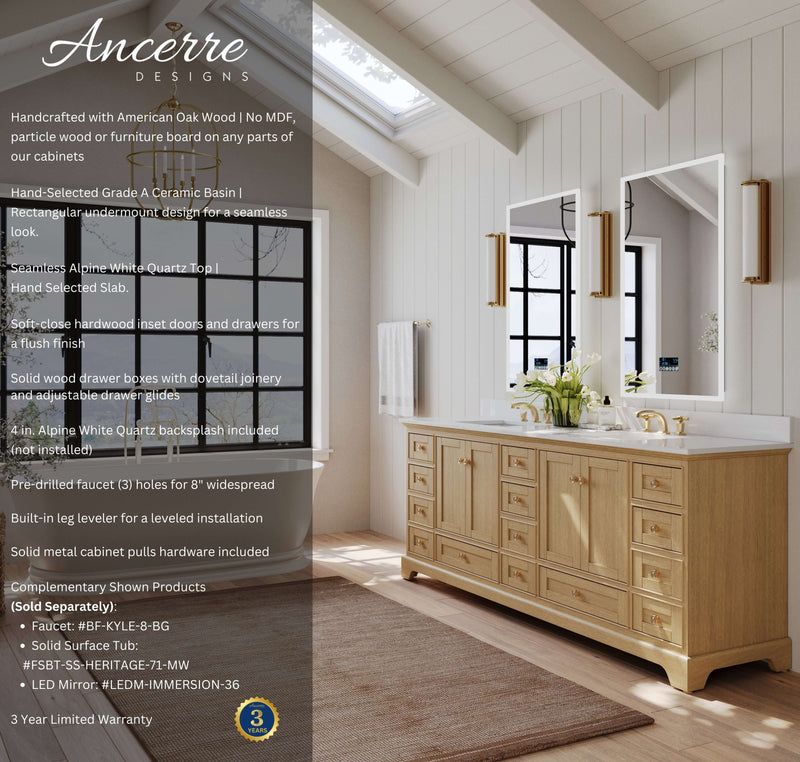 Audrey 84" Bath Vanity Set by Ancerre Designs