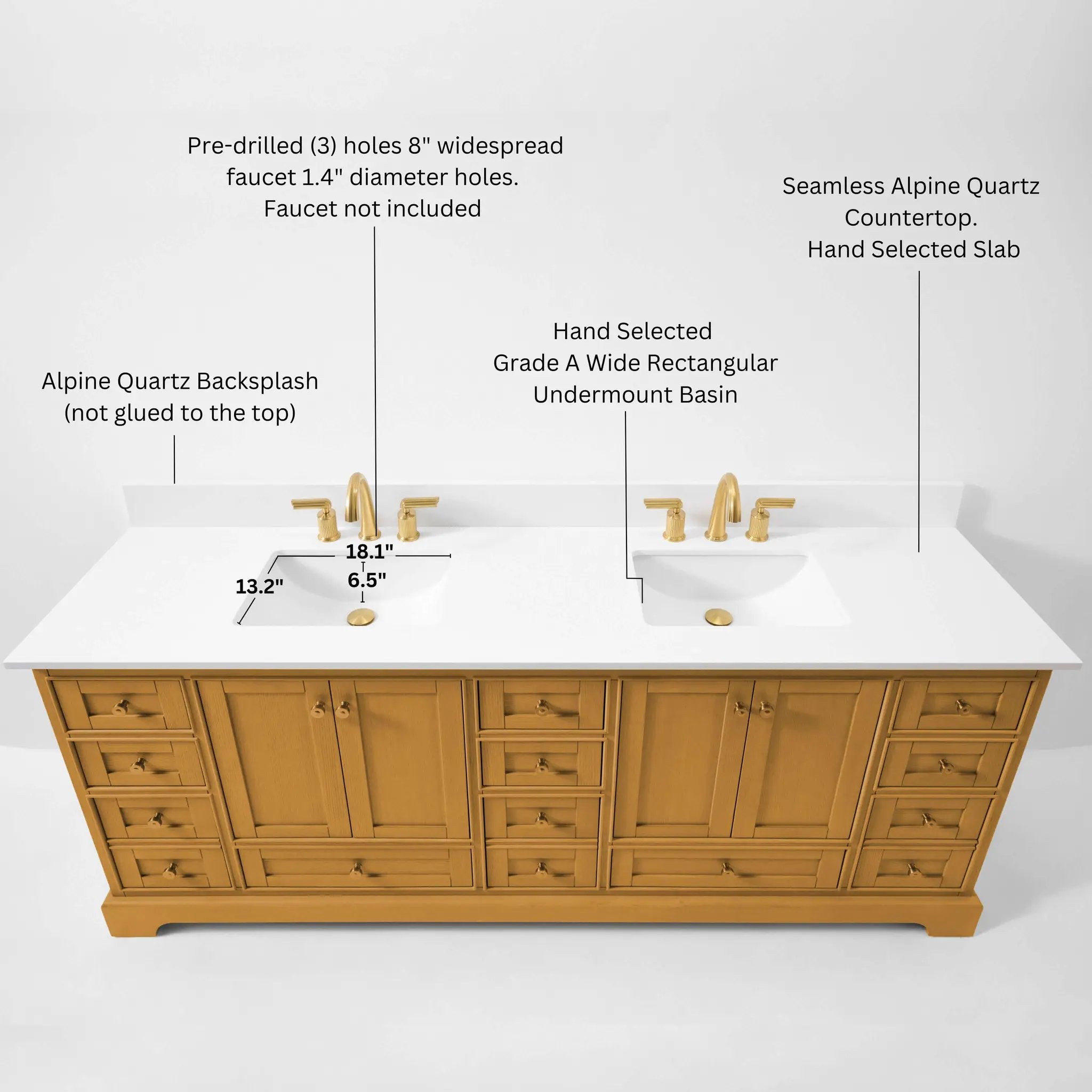Audrey Bathroom Vanity in Sienna Finish by Ancerre Designs