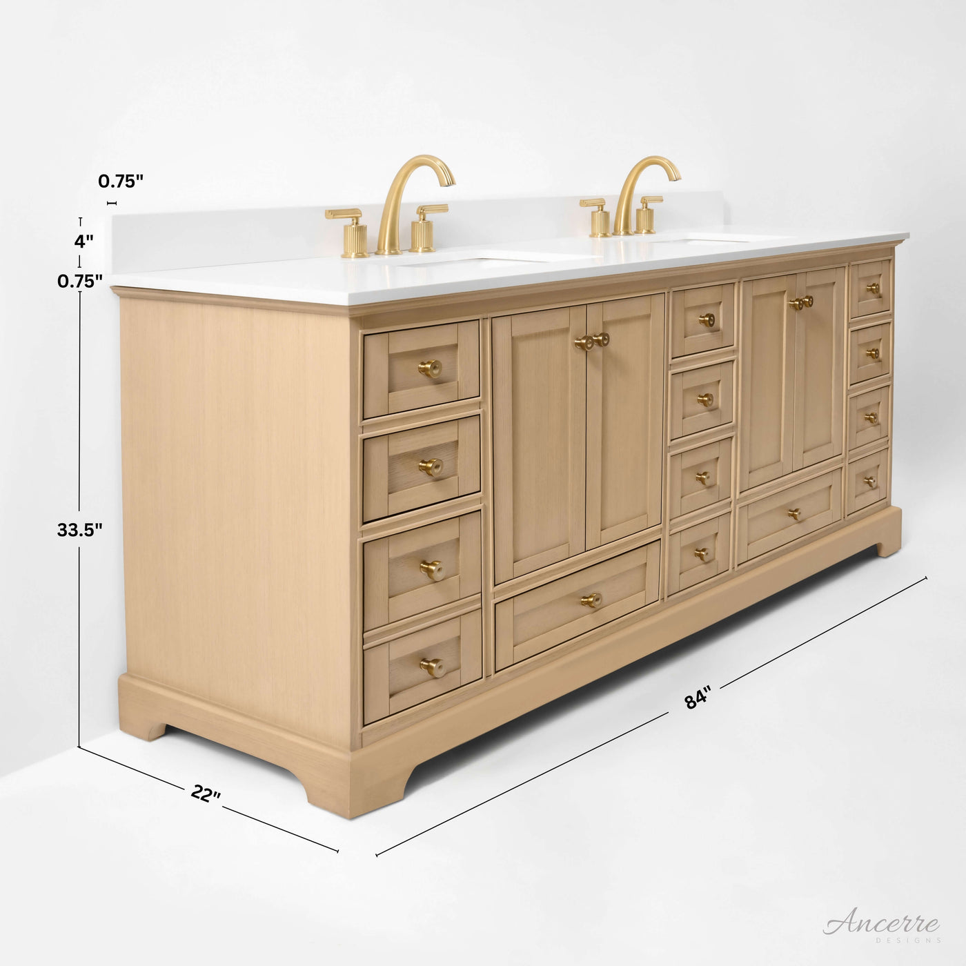 Audrey 84" Bath Vanity Set by Ancerre Designs