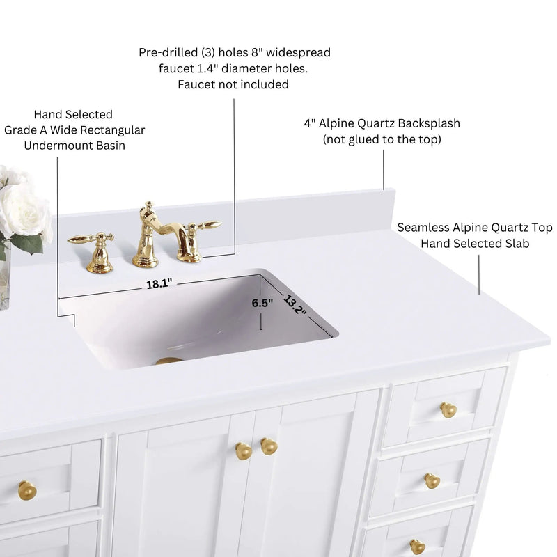Audrey 48" Bath Vanity Set by Ancerre Designs
