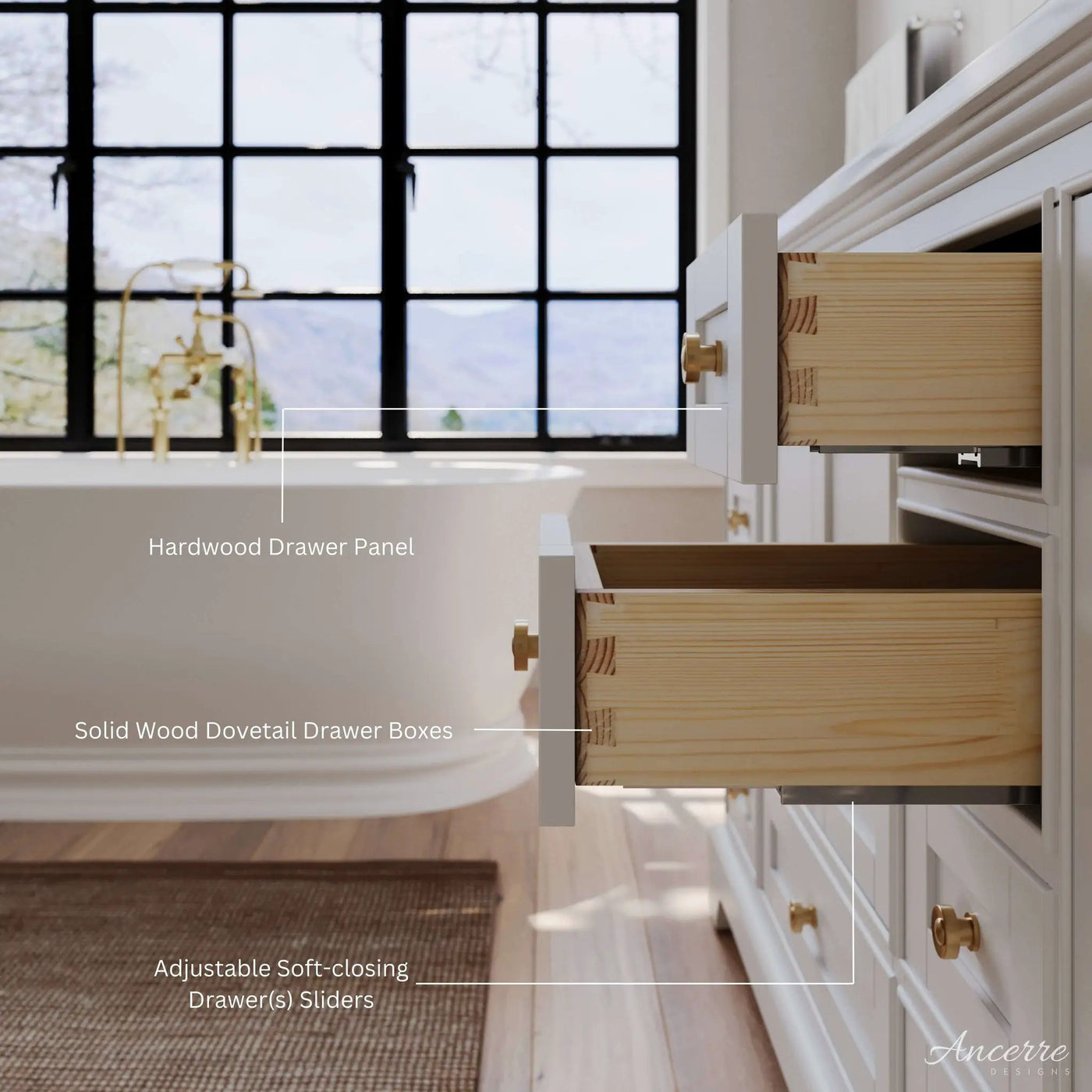 Audrey 84" Bath Vanity Set by Ancerre Designs