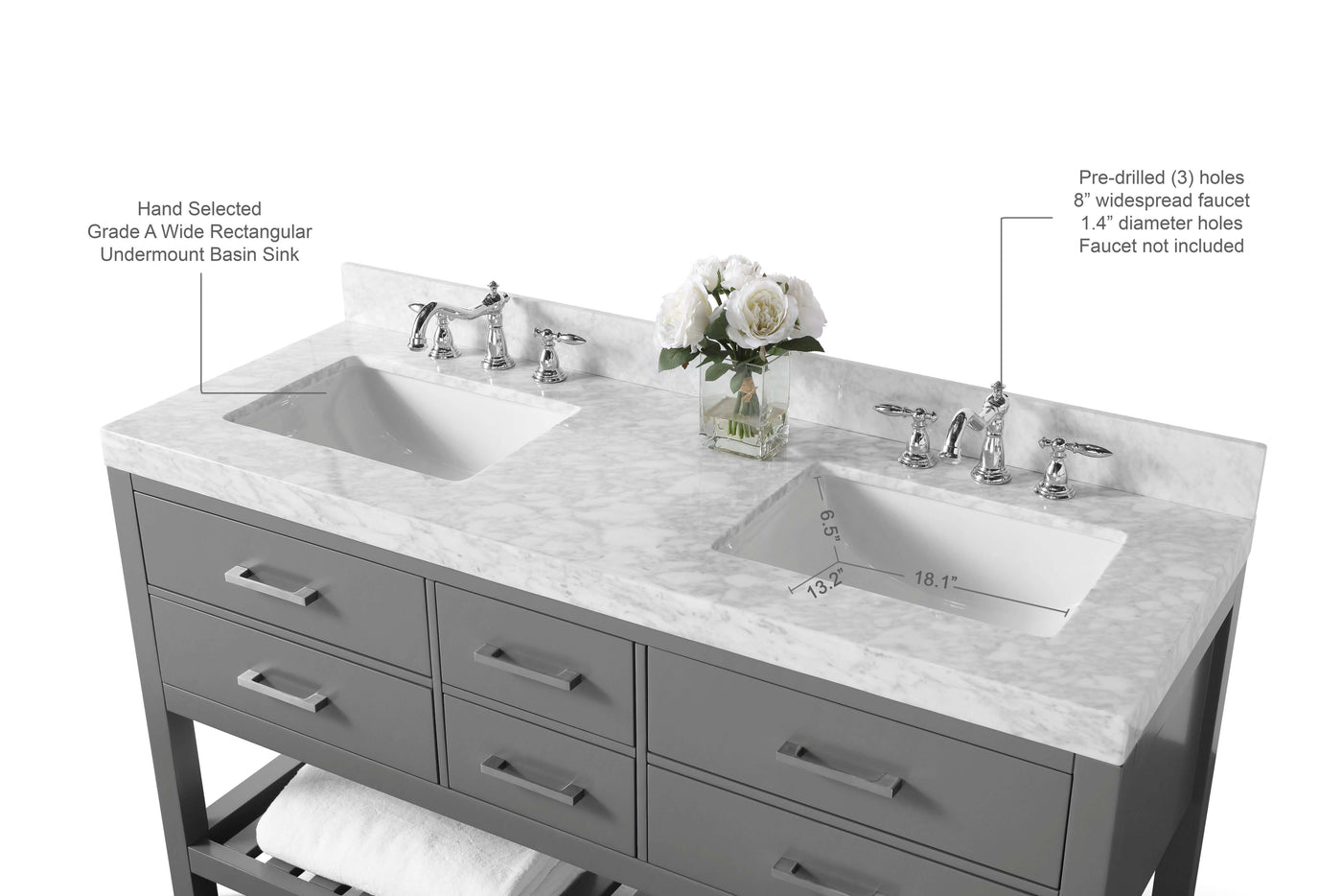 Elizabeth 60" Bath Vanity Set by Ancerre Designs