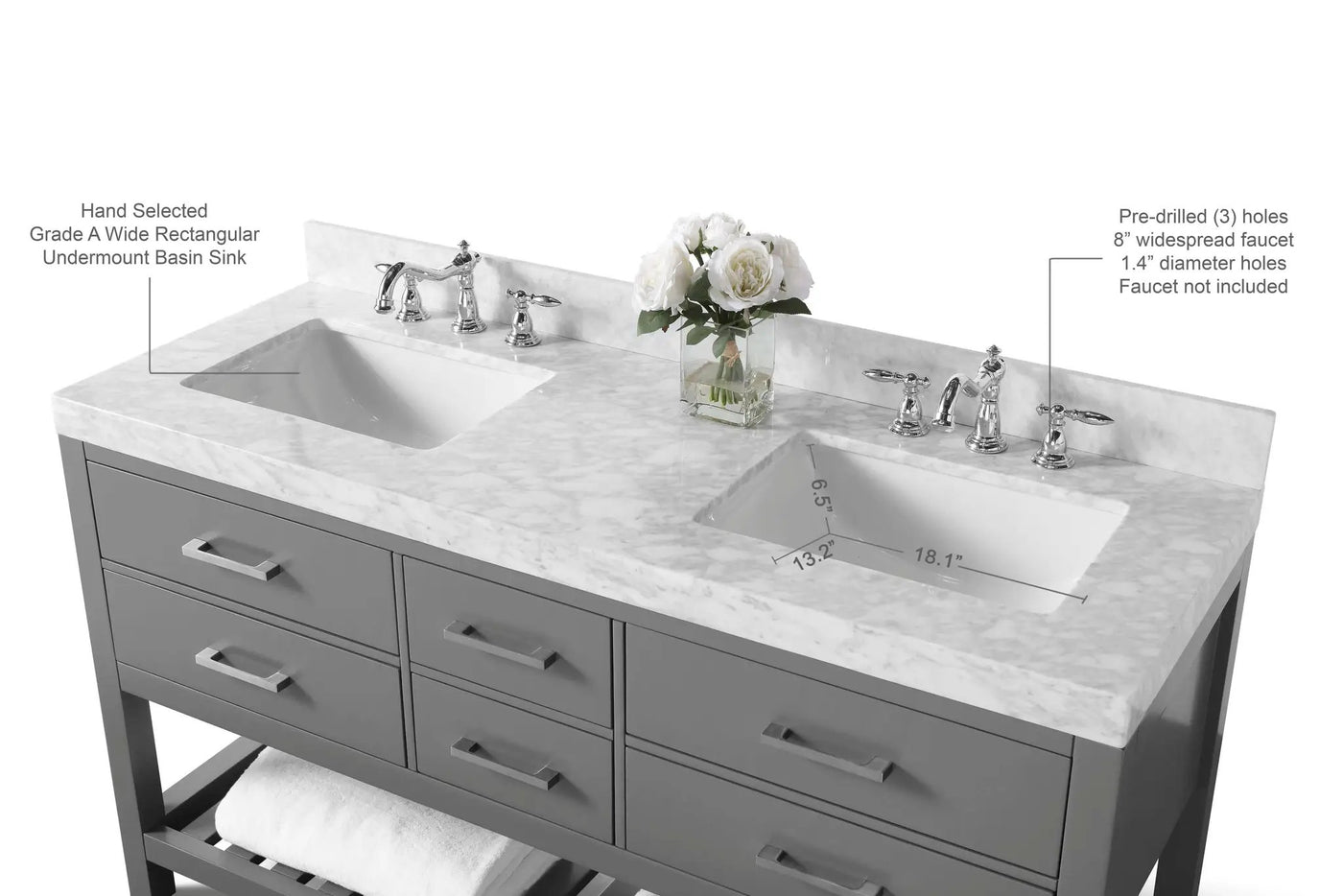 Elizabeth 72" Bath Vanity Set by Ancerre Designs