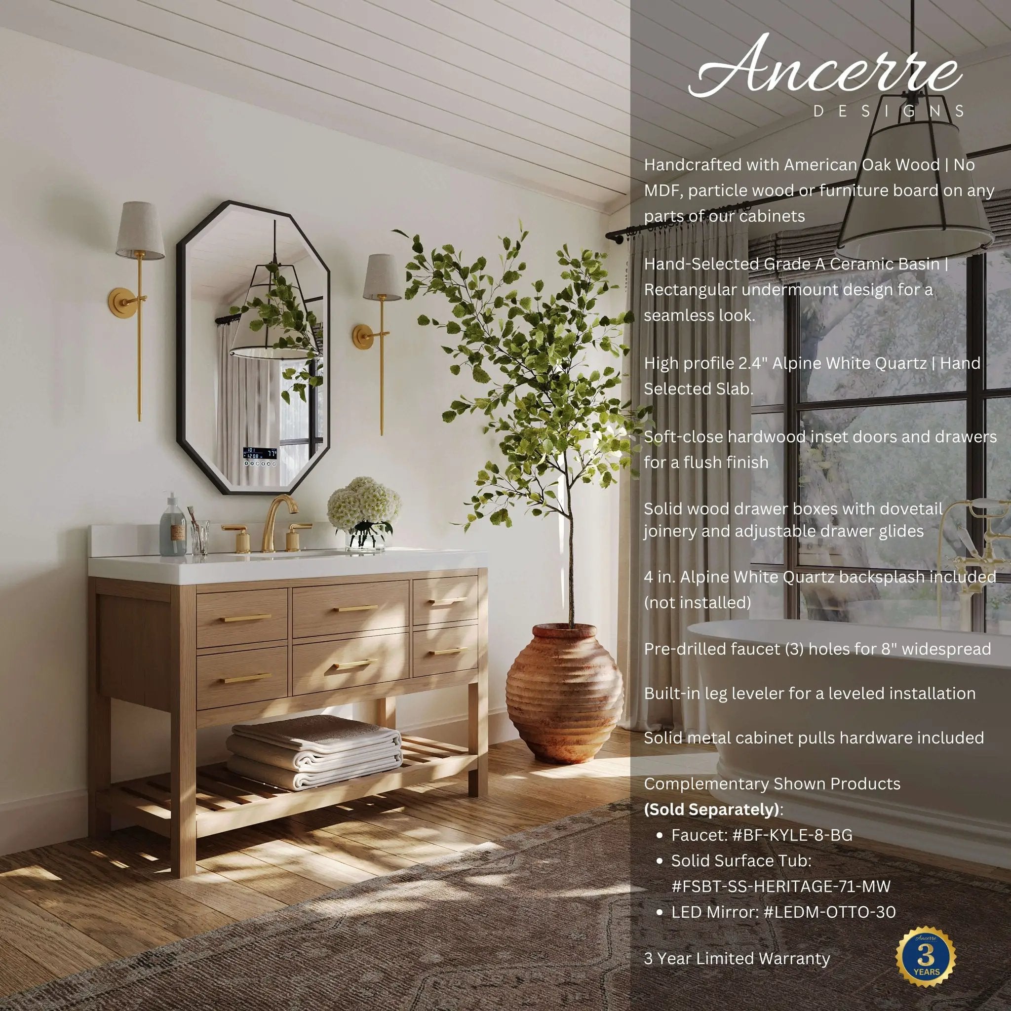 Elizabeth 48" Bath Vanity Set by Ancerre Designs