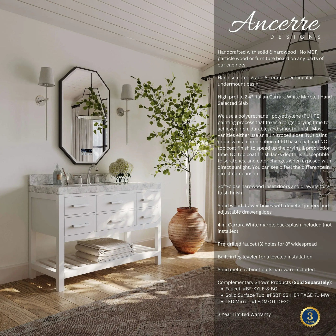 Elizabeth 48" Bath Vanity Set by Ancerre Designs