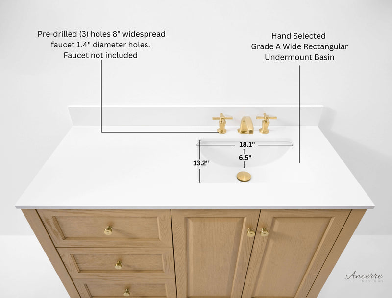 Hannah 42" Bath Vanity Set by Ancerre Designs