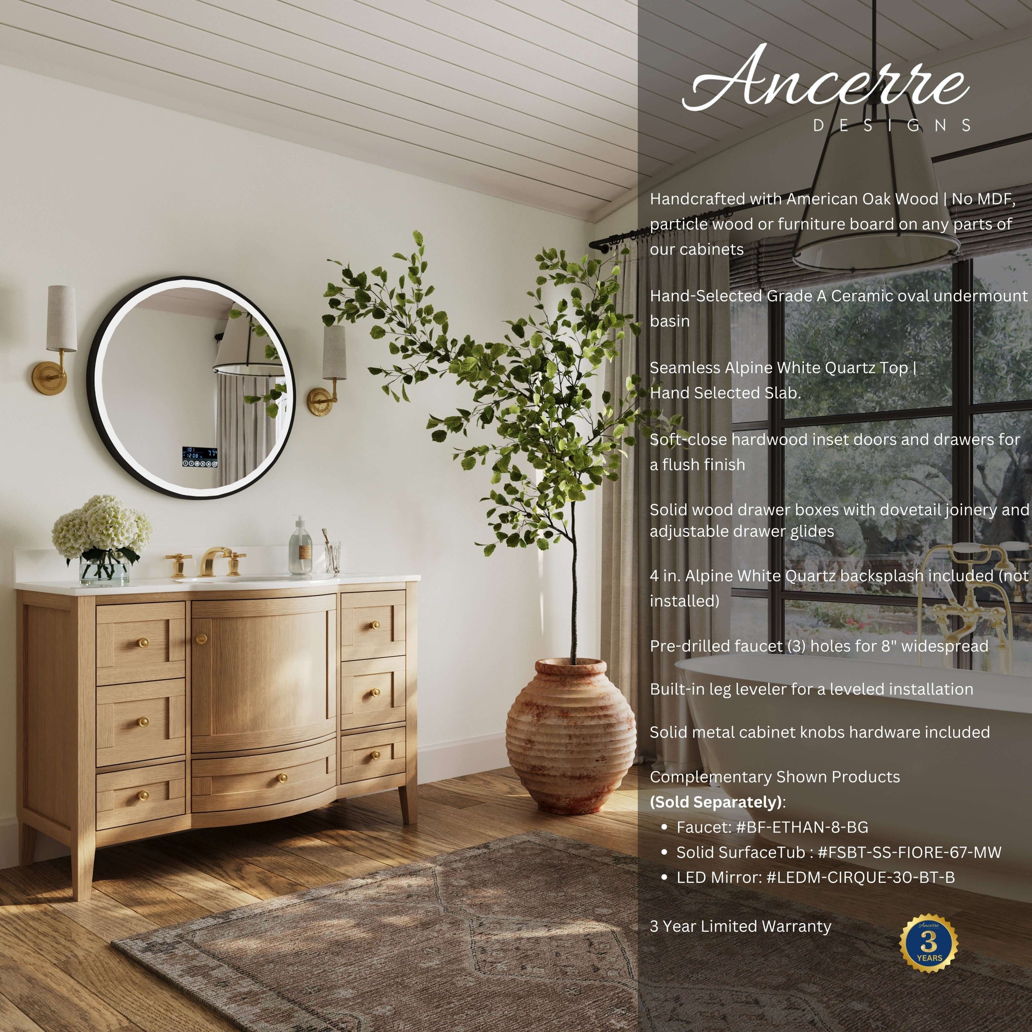 Lauren 42" Bath Vanity Set by Ancerre Designs
