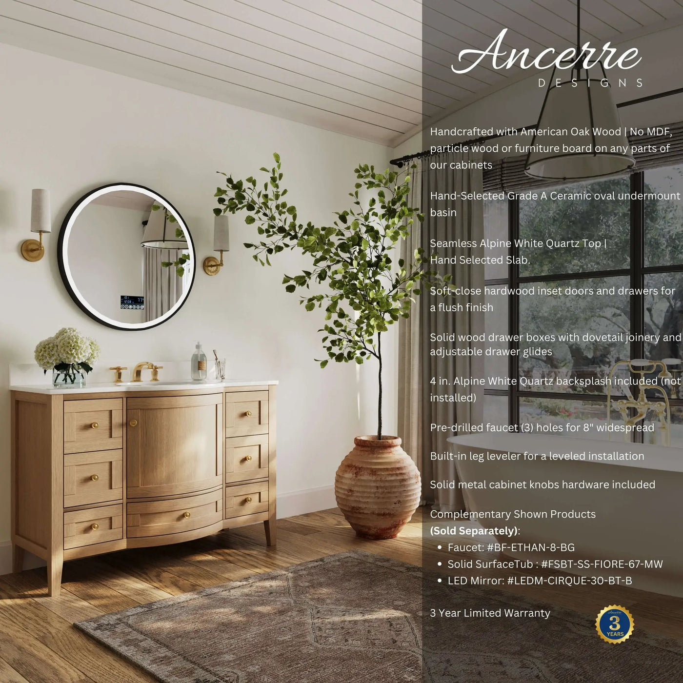 Lauren 48" Bath Vanity Set by Ancerre Designs