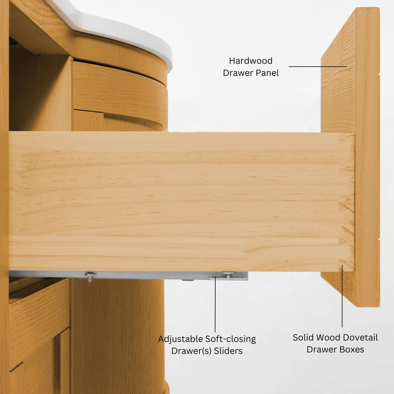 Lauren Bathroom Vanity Collection in Sienna Finish by Ancerre Designs