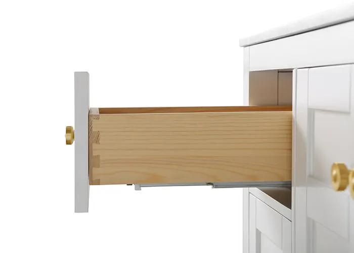 Maili Bathroom Vanity with Sink and Carrara White Marble Top Cabinet Set by Ancerre Designs