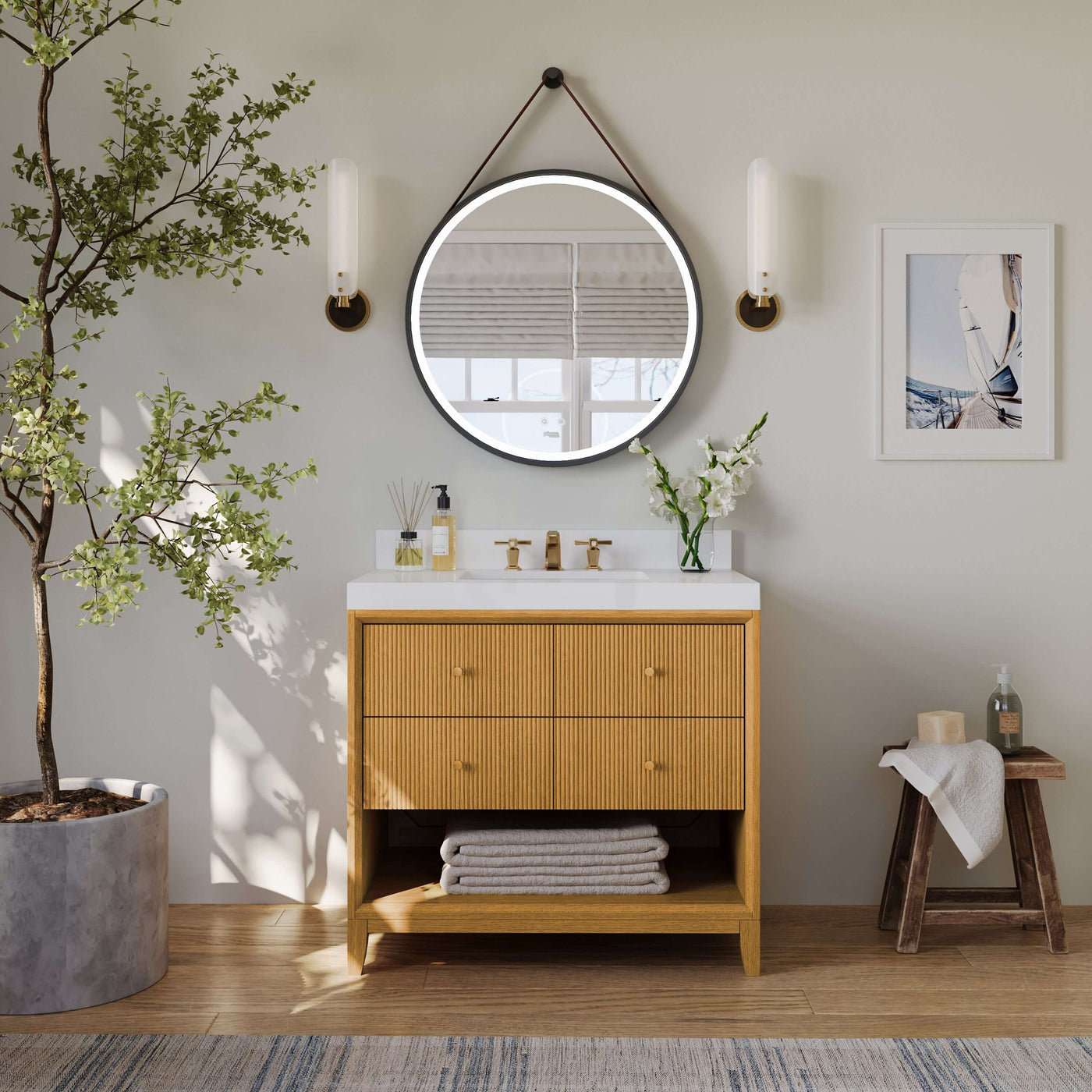 Momo Bathroom Vanity Collection in Sienna Finish by Ancerre Designs
