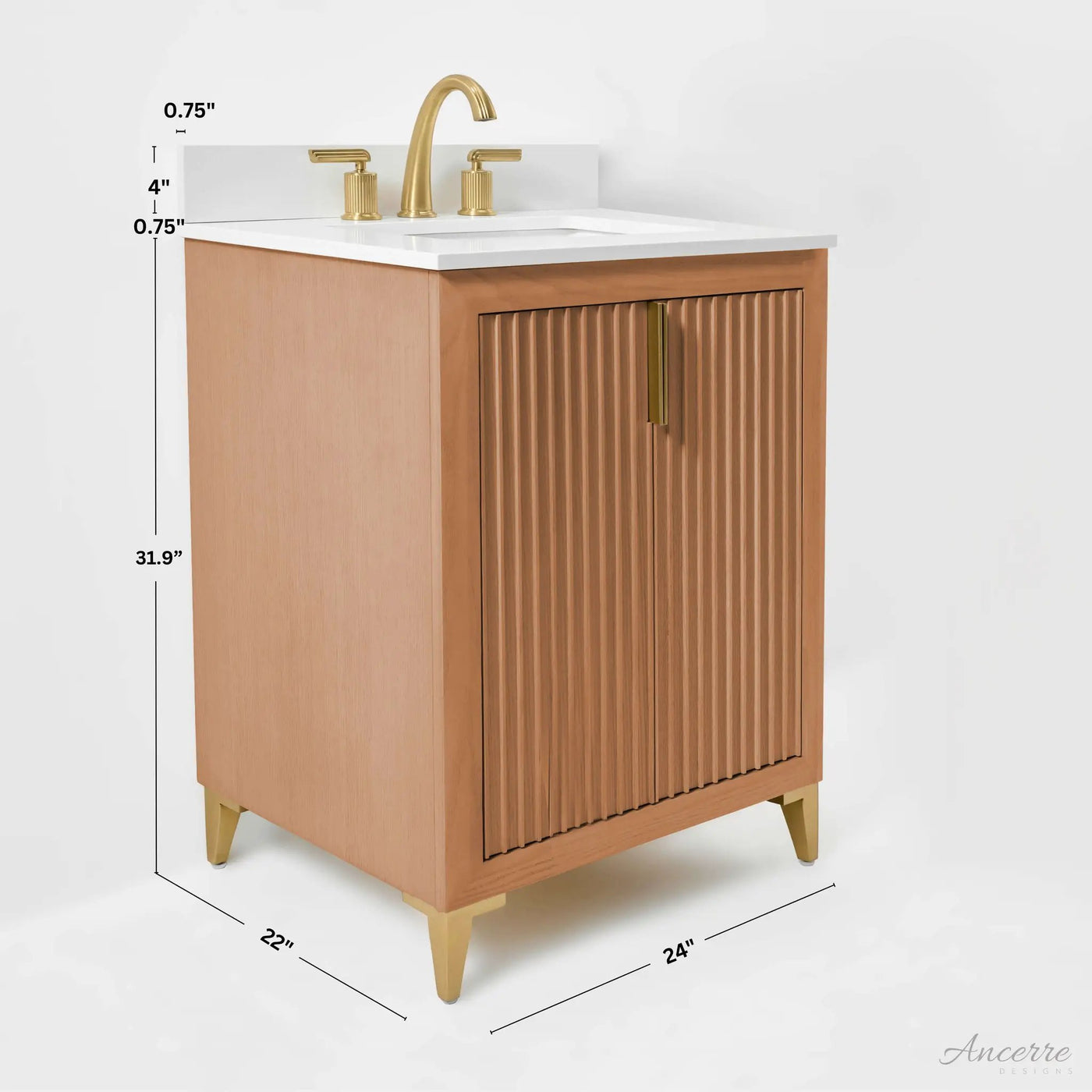 Turlington Bathroom Vanity Collection in Sienna Finish by Ancerre Designs