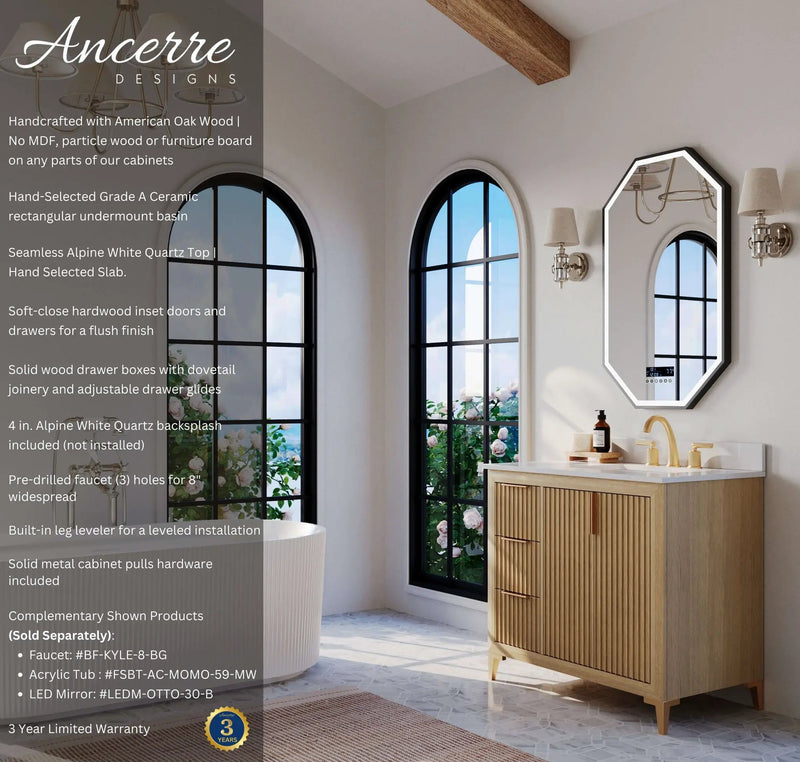 Turlington 36" Bath Vanity Set by Ancerre Designs