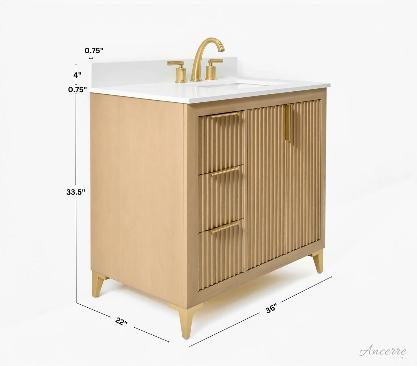 Turlington 36" Bath Vanity Set by Ancerre Designs