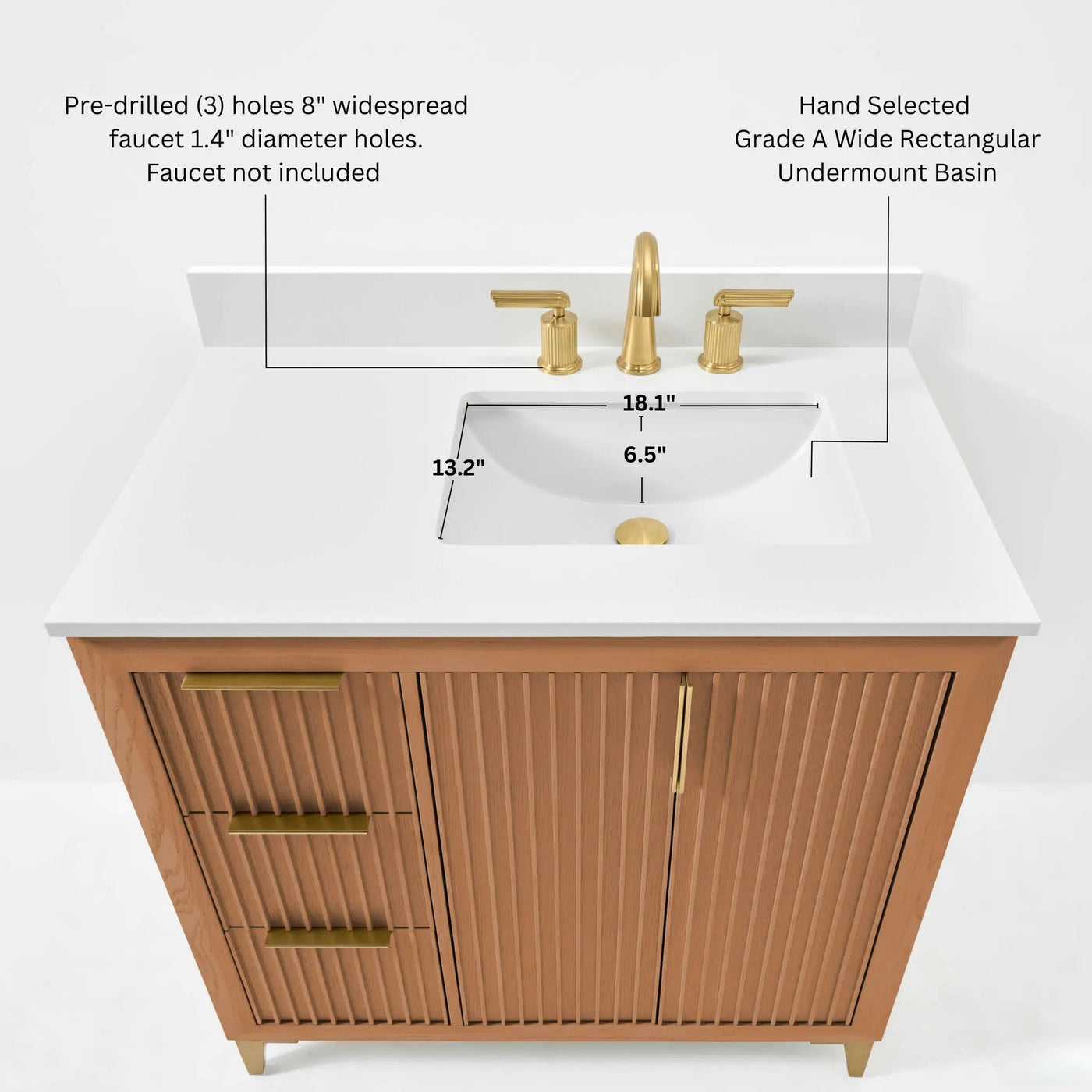 Turlington Bathroom Vanity Collection in Sienna Finish by Ancerre Designs