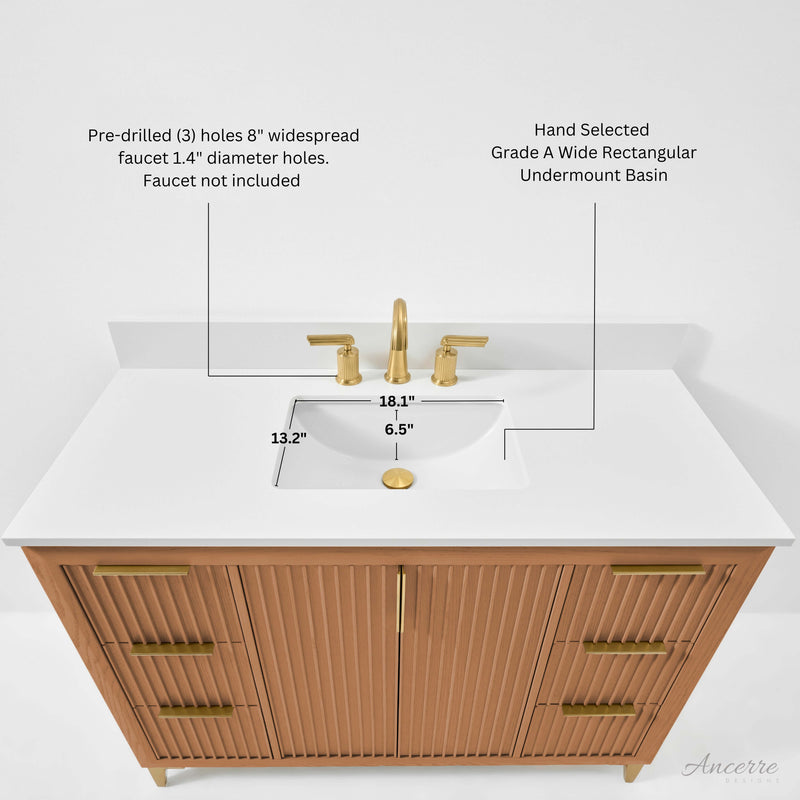 Turlington Bathroom Vanity Collection in Sienna Finish by Ancerre Designs