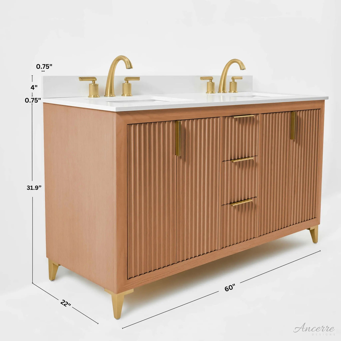 Turlington Bathroom Vanity Collection in Sienna Finish by Ancerre Designs