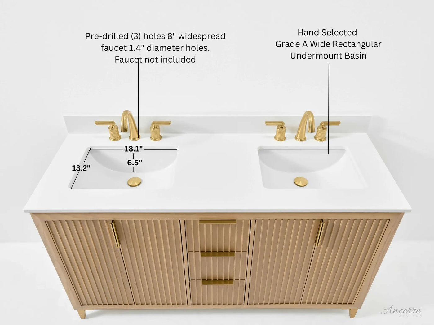 Turlington 60" Bath Vanity Set by Ancerre Designs
