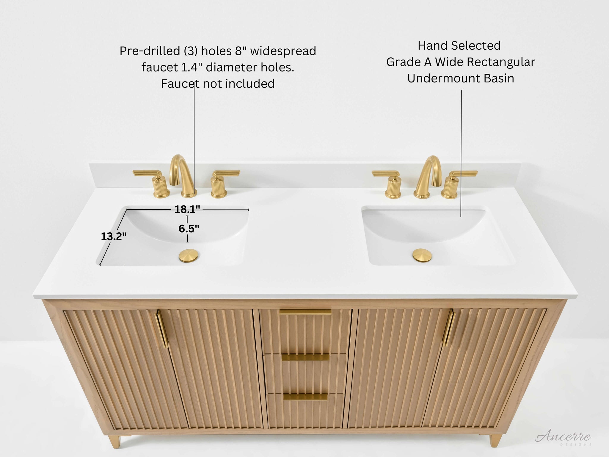 Turlington 60" Bath Vanity Set by Ancerre Designs