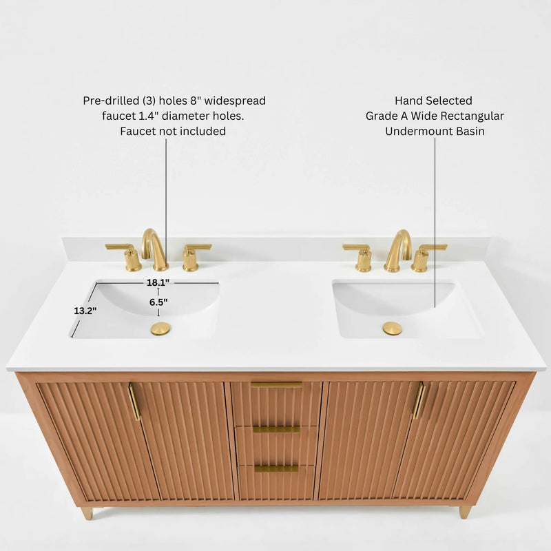 Turlington Bathroom Vanity Collection in Sienna Finish by Ancerre Designs