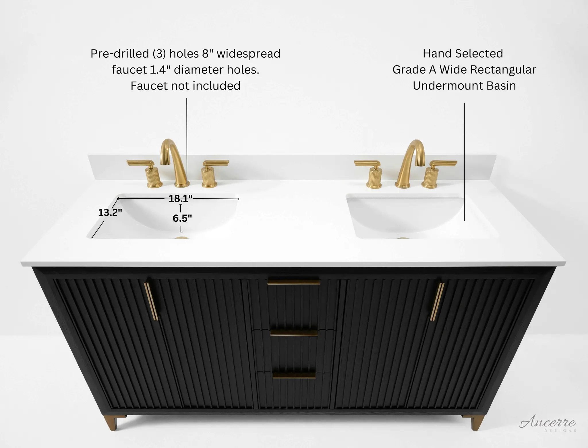 Turlington 60" Bath Vanity Set by Ancerre Designs