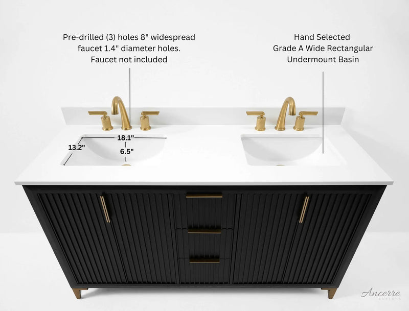 Turlington 60" Bath Vanity Set by Ancerre Designs