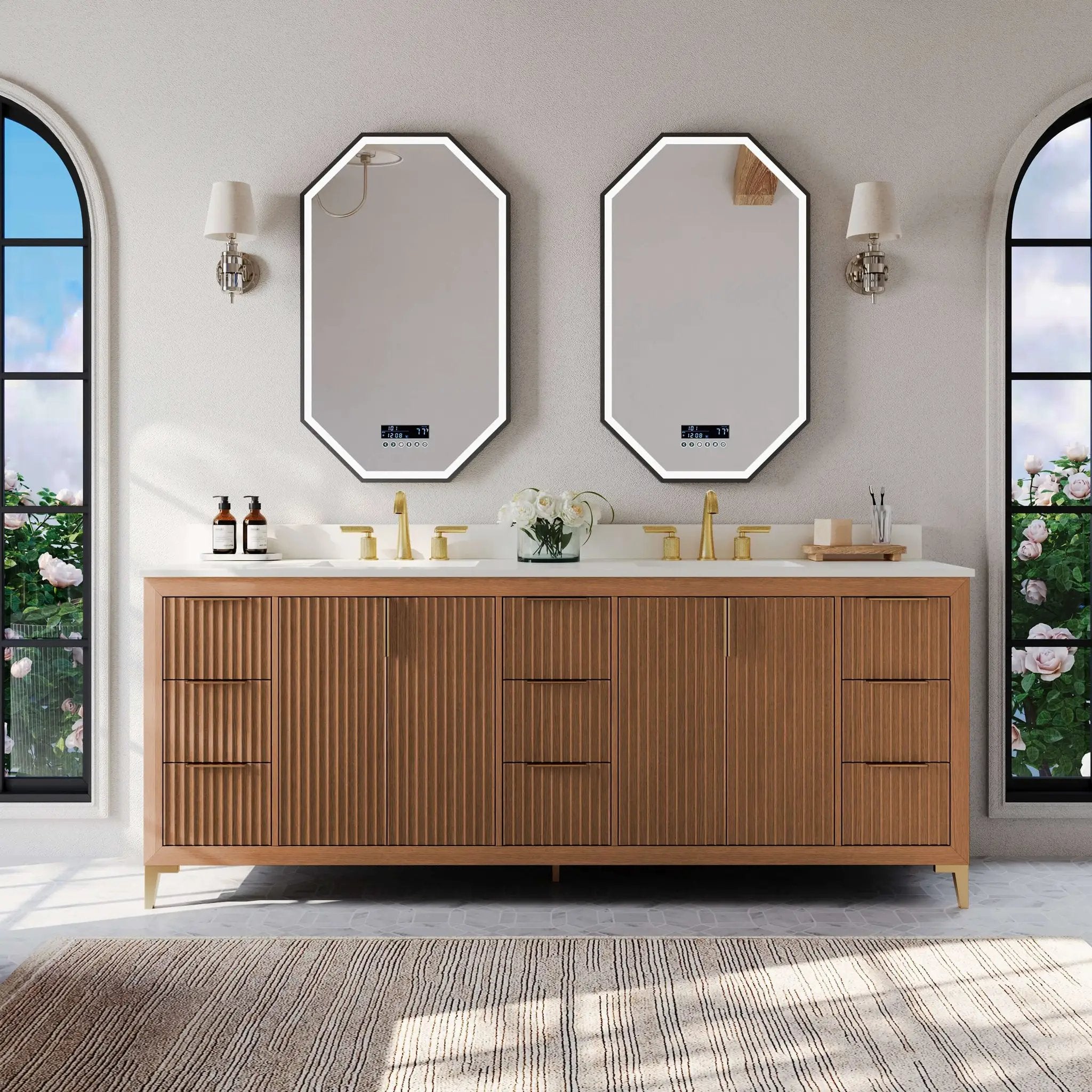 Turlington Bathroom Vanity Collection in Sienna Finish by Ancerre Designs