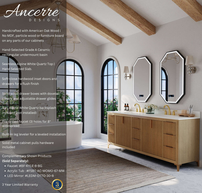 Turlington 84" Bath Vanity Set by Ancerre Designs