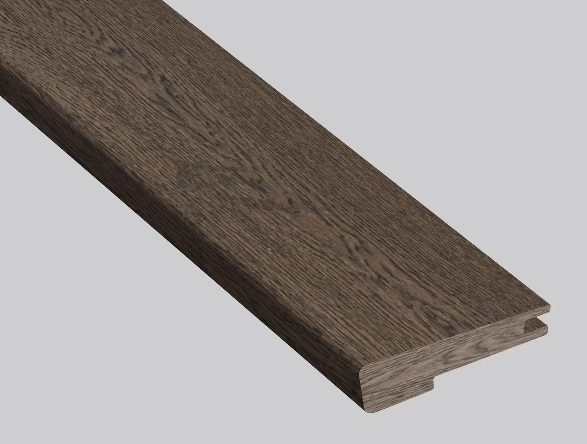 Ladson Atwood Brushed Flush Stair Nose End Cap Wood Look Moldings 3x0.5 close up