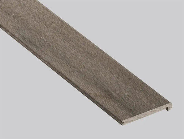 Smithcliffs Avery Ash Semi Gloss Flush Stair Nose Wood Look Rigid Core Moldings 4.53x0.94