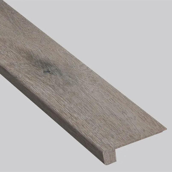 Smithcliffs Avery Ash Semi Gloss Flush Stair Nose End Cap Wood Look Rigid Core Moldings 4.53x0.94