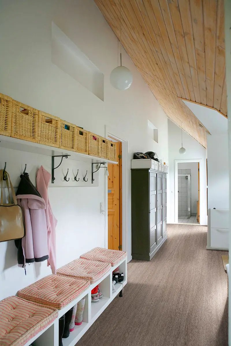 Glenridge Bleached Elm Semi Gloss T Molding Wood Look Lvt Moldings 1.77x0.28 in a finished room