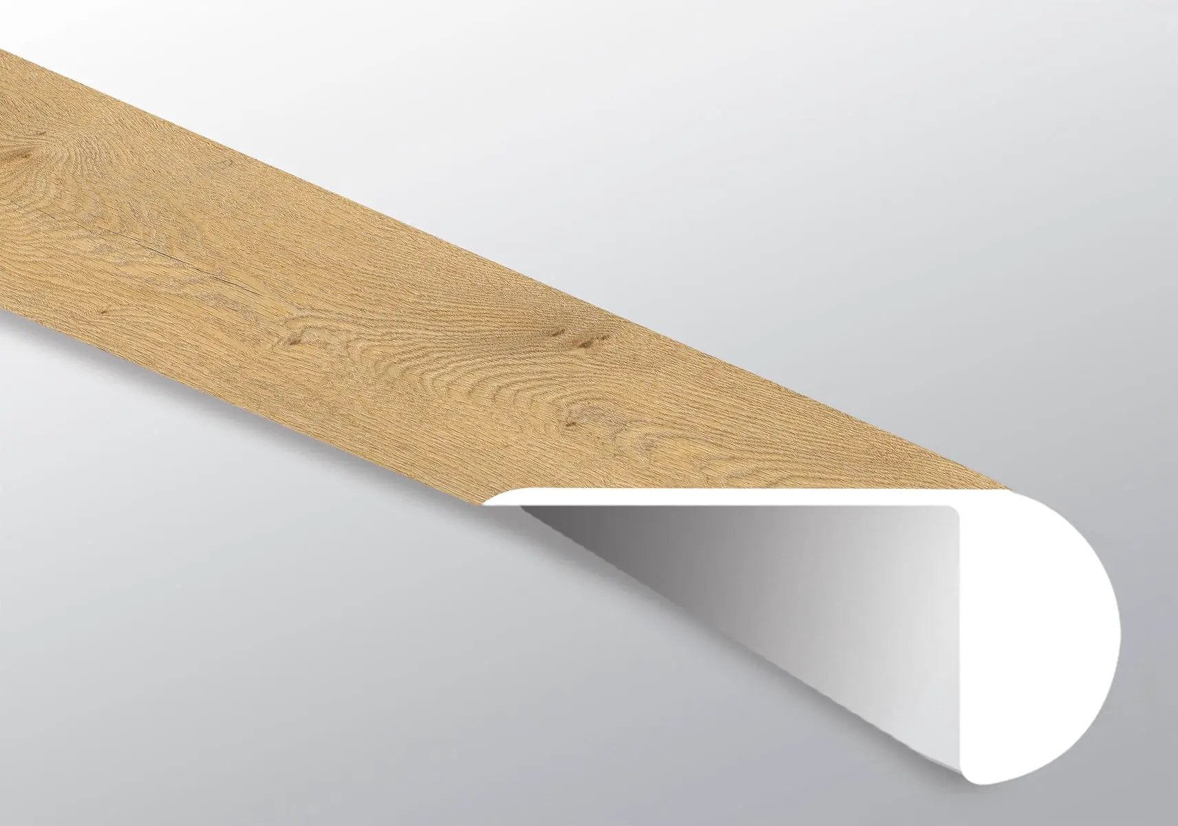 Wayne Parc Bluffview Semi Gloss Overlap Stair Nose Wood Look Lvt Moldings 2.23x1.03 close up