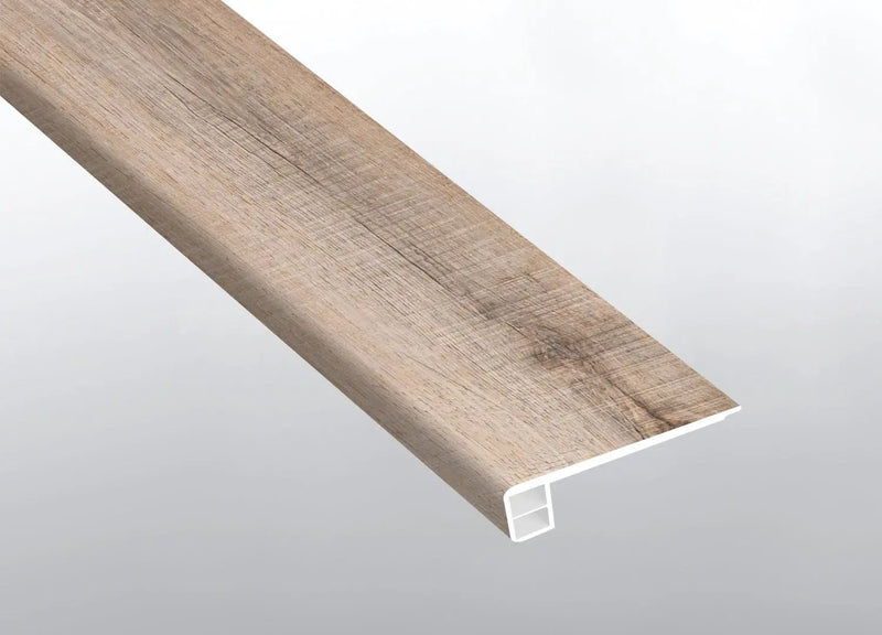 Andover Blythe Semi Gloss Flush Stair Nose End Cap Wood Look Lvt Moldings 2.75x0.75 close up
