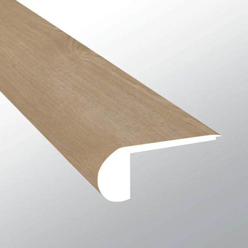 Xl Studio Bozeman Semi Gloss Flush Stair Nose Wood Look Lvt Moldings 2.75x0.75 close up