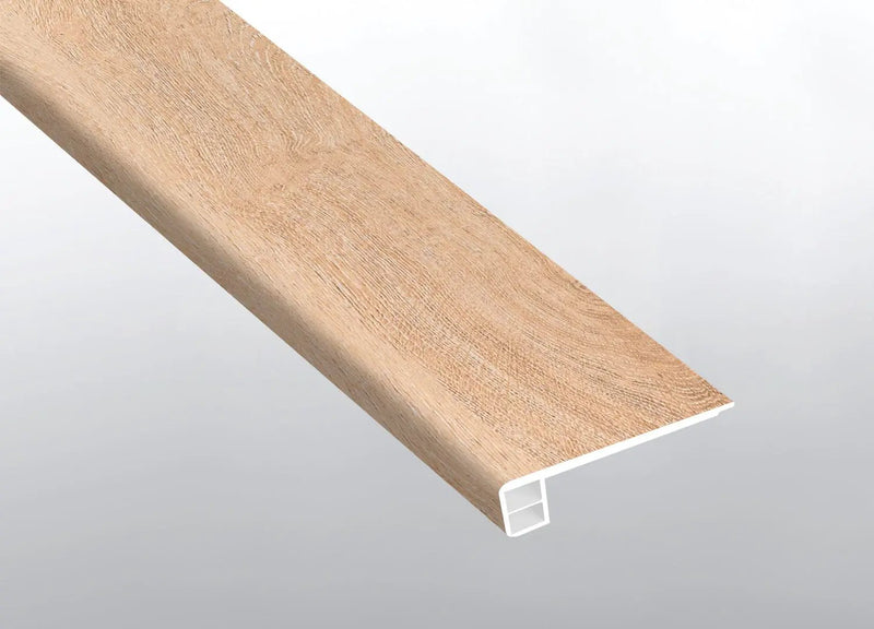 Andover Briar Haven Semi Gloss Flush Stair Nose End Cap Wood Look Lvt Moldings 2.75x0.75 close up